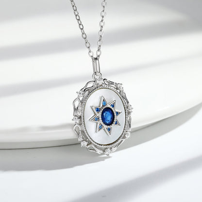 North Star Multifaceted natural sapphire Pendant - The Nevermore Pendant 925 Silver – Unique Pendants - Necklaces by Nevermore Lifestyle & Tech | Platinum gold