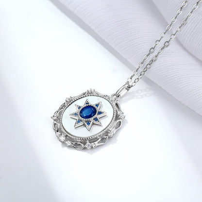 North Star Multifaceted natural sapphire Pendant - The Nevermore Pendant 925 Silver – Unique Pendants - Necklaces by Nevermore Lifestyle & Tech | Platinum gold