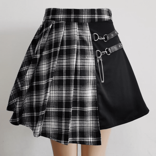 Nova Nocturnfall - The Nevermore Gothic Pleated Short Skirt for Women – Unique Gothic Fashion for Women by Nevermore Lifestyle & Tech | 2XL Black