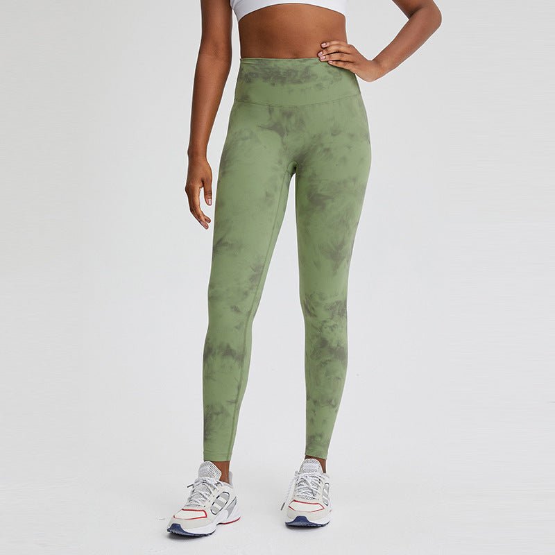 Nude High-Waist Hip-Lifting Camouflage Leggings by The Nevermore
