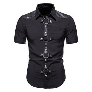Oberon gothic shirt for men – black