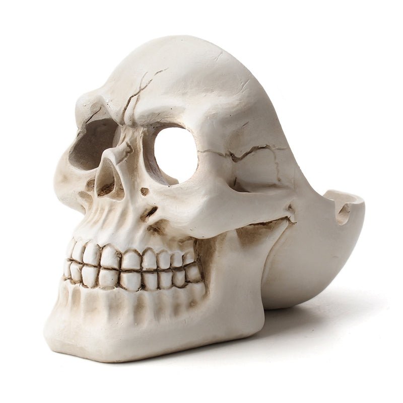 Octavius - The Nevermore Gothic Home Decore skull ashtray – Unique Gothic Home Decor by Nevermore Lifestyle & Tech | White