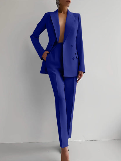 Opal Haven – Women’s Casual Business Pants Suit by The Nevermore – Unique Suits by Nevermore Lifestyle & Tech | L Blue