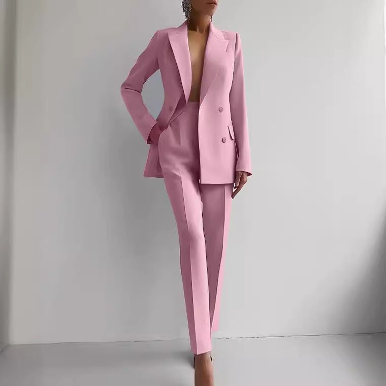 Opal Haven – Women’s Casual Business Pants Suit by The Nevermore – Unique Suits by Nevermore Lifestyle & Tech | XS Pink