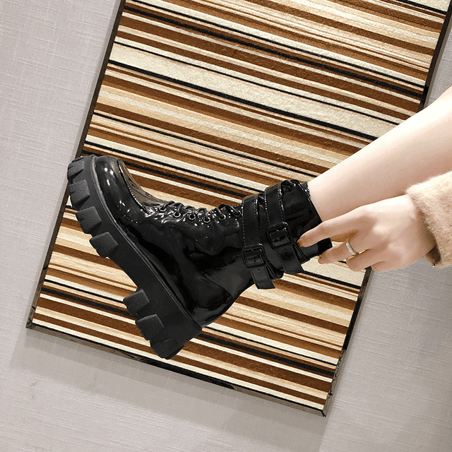 Ophelia Netherwing Gothic Platform Boots by The Nevermore – Unique Gothic Fasfion for Women by Nevermore Lifestyle & Tech | 35 Black