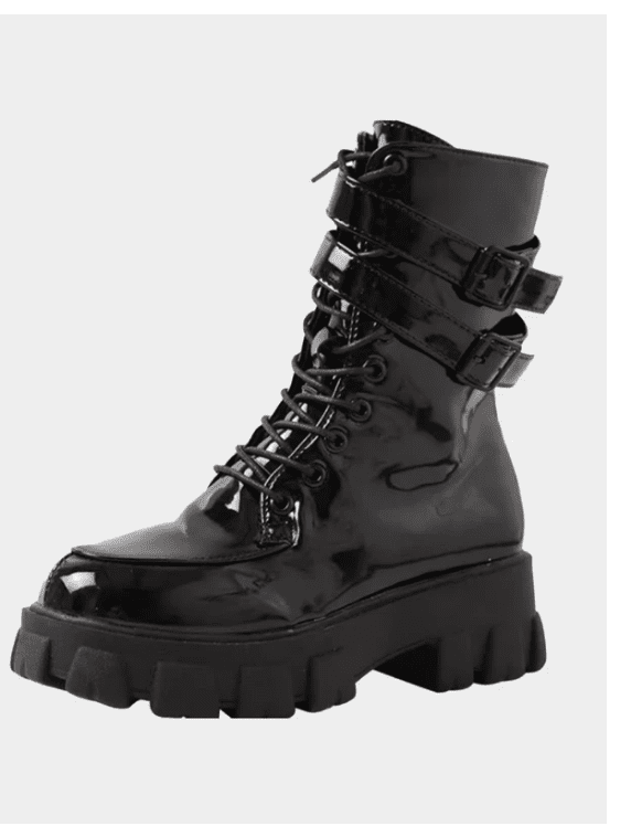 Ophelia Netherwing Gothic Platform Boots by The Nevermore – Unique Gothic Fasfion for Women by Nevermore Lifestyle & Tech | 35 Black