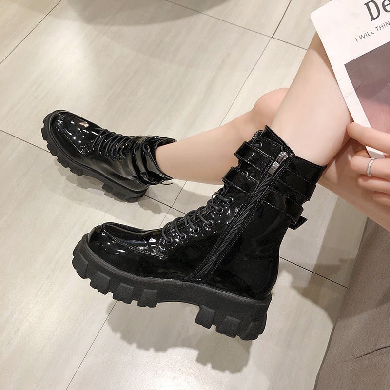 Ophelia Netherwing Gothic Platform Boots by The Nevermore – Unique Gothic Fasfion for Women by Nevermore Lifestyle & Tech | 35 Black