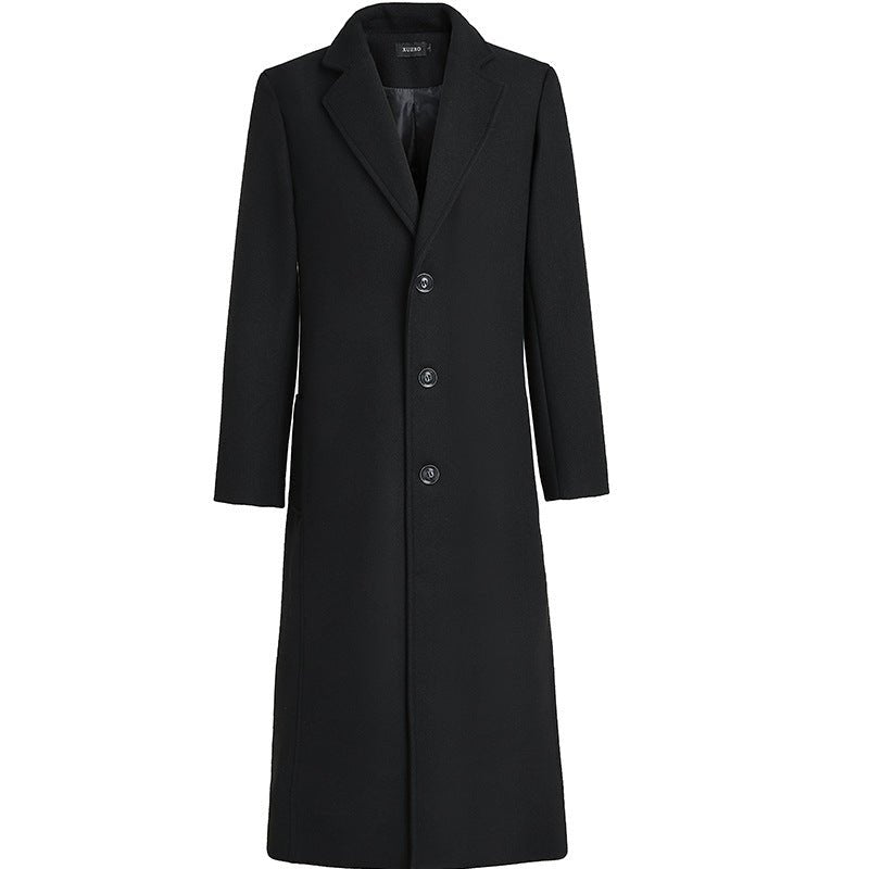 Orion Viper - The Nevermore Long Trench Woolen Coat for Men – Unique Men's Fashion by Nevermore Lifestyle & Tech | 2XL Black