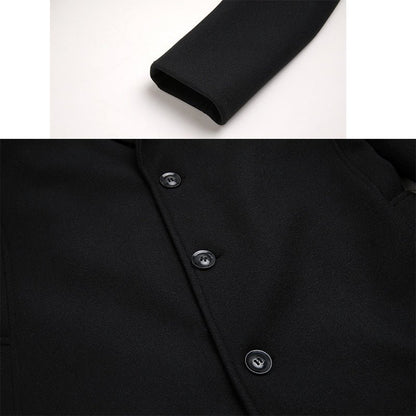 Orion Viper - The Nevermore Long Trench Woolen Coat for Men – Unique Men's Fashion by Nevermore Lifestyle & Tech | 2XL Black