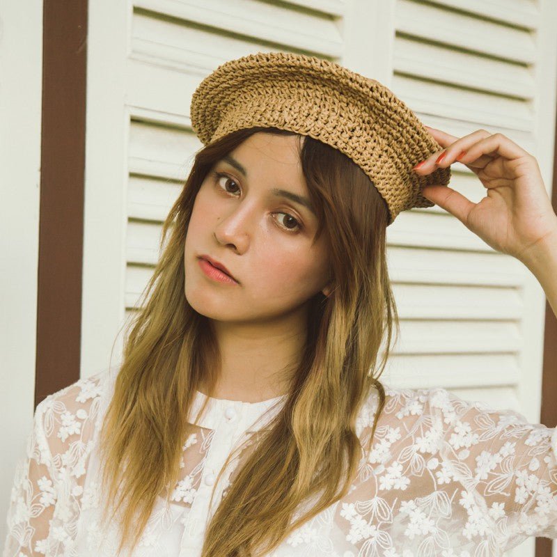 Pastel Paradise - Unisex Papyrus Weave Hat by The Nevermore – Unique Hats by Nevermore Lifestyle & Tech | Beige