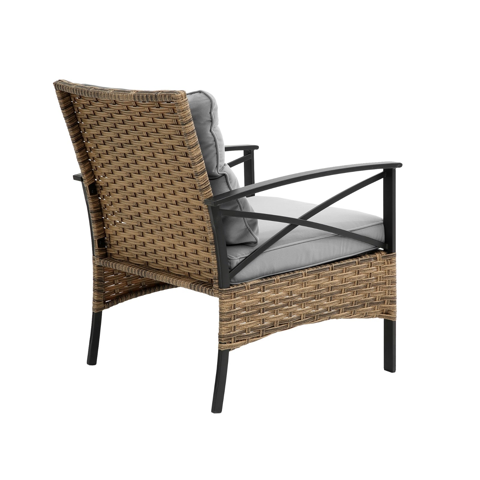 PatioLounge - 4Pc Grey Rattan Sofa Set by The Nevermore
