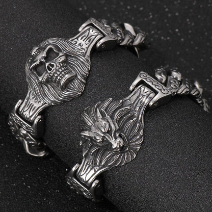 Percival Marble - The Nevermore Gothic Bracelet Titanium Steel – Unique Gothic Jewelry by Nevermore Lifestyle & Tech | KB139276KJX
