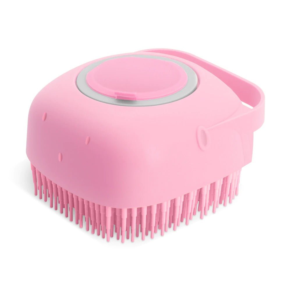 Pet Dog Shampoo Soft Silicone Massager Scrubber Shower Brush For Bathing - The Nevermore Pet Grooming Supplies