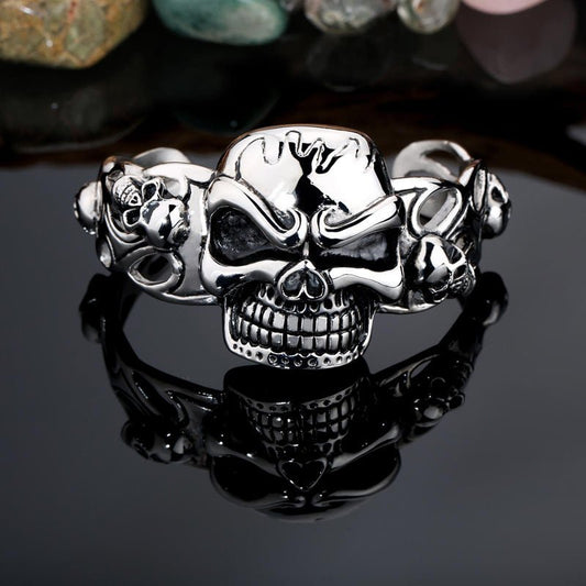 Phobos Morbidale Skull - The Nevermore Gothic Bracelet for Men Titanium Steel – Unique Gothic Jewelry by Nevermore Lifestyle & Tech | Bracelets