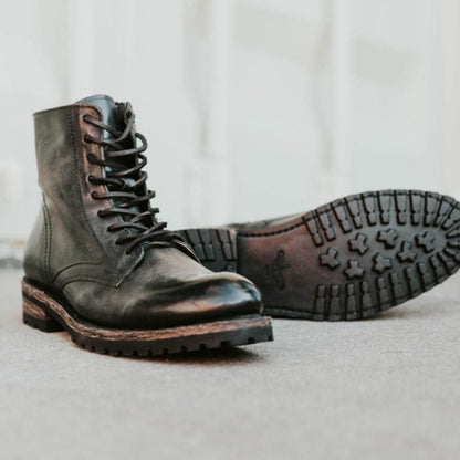 Phoenix Knight - Low Square Heel Boots by The Nevermore – Unique Boots for Men by Nevermore Lifestyle & Tech | 38 Black