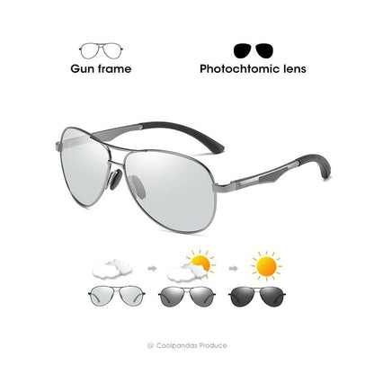 PilotVision - Photochromic Polarized Shades by The Nevermore – Unique Sunglasses by Nevermore Lifestyle & Tech | Original Gun Frame - Gray