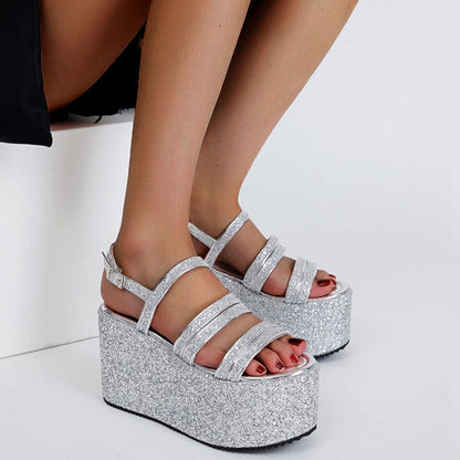 Platform Rivet - Women's Edgy Slippers and Sandals by The Nevermore