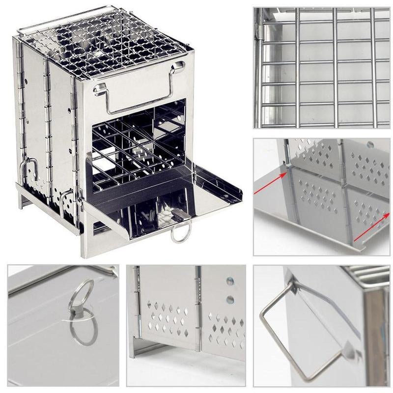 Portable Grill - Lite Stainless Steel Grill by The Nevermore