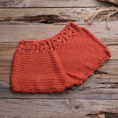 PrairieWhisper - Fringed Boho Swimsuit by The Nevermore – Unique Boho Swimwear by Nevermore Lifestyle & Tech | L 5921 Rusty Red