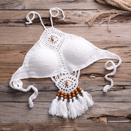 PrairieWhisper - Fringed Boho Swimsuit by The Nevermore – Unique Boho Swimwear by Nevermore Lifestyle & Tech | L 6902A white
