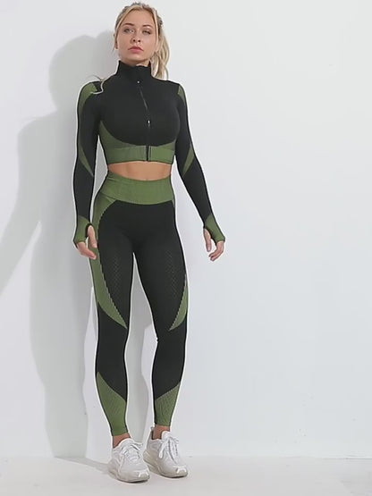 Jesimae - The Nevermore Sport Set for Women Leggings - Crop Top - Jacket