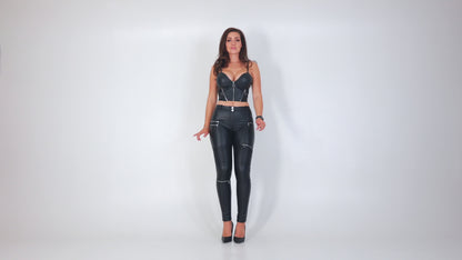 Leather Leggings with High Elasticity - The Nevermore Leggings