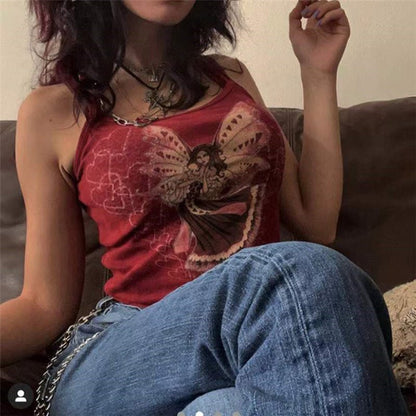 Slim Print With Tank Top