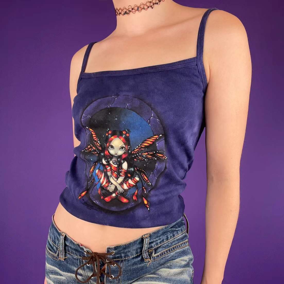 Slim Print With Tank Top