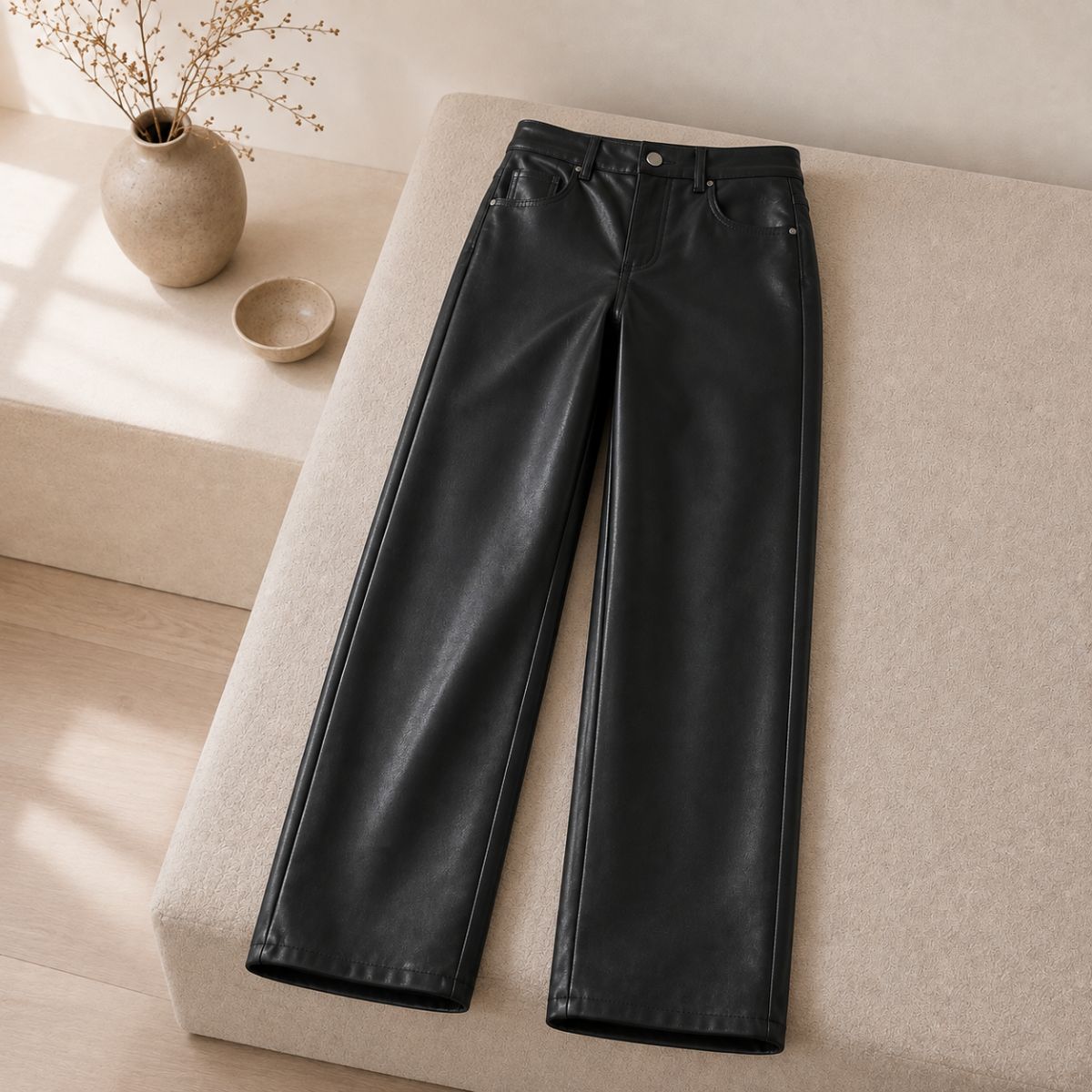 PU Leather Pants - Urban Muse by The Nevermore – Unique Pants for Women by The Nevermore | L Black