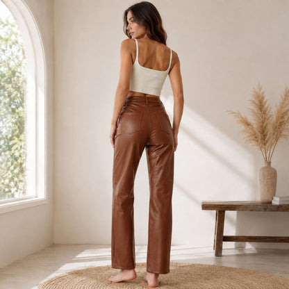 PU Leather Pants - Urban Muse by The Nevermore – Unique Pants for Women by The Nevermore | L Black