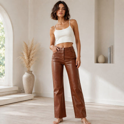 PU Leather Pants - Urban Muse by The Nevermore – Unique Pants for Women by The Nevermore | L Black