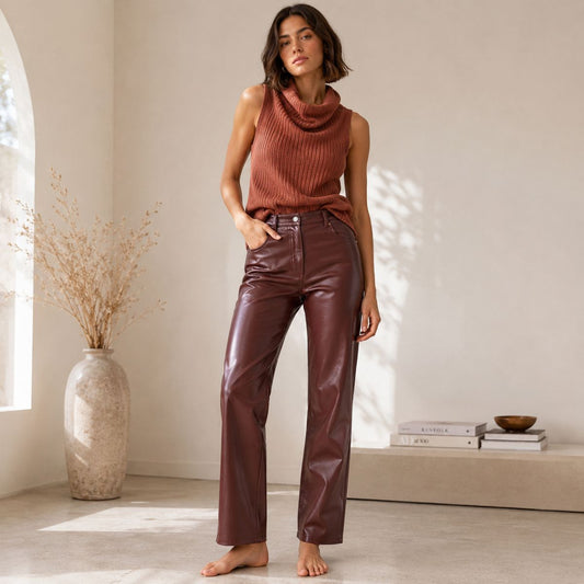PU Leather Pants - Urban Muse by The Nevermore – Unique Pants for Women by The Nevermore | L Black