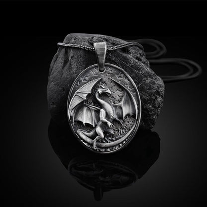 Pyrothor - Gothic Dragon Pendant by The Nevermore – Unique Jewelry for Men by Nevermore Lifestyle & Tech | Western Dragon Pendant