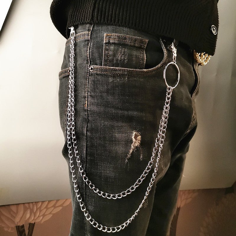 Rafe Sundreamer - The Nevermore Chain for Pants Accessories – Unique Gothic Accessories by Nevermore Lifestyle & Tech | Two tiers Gold