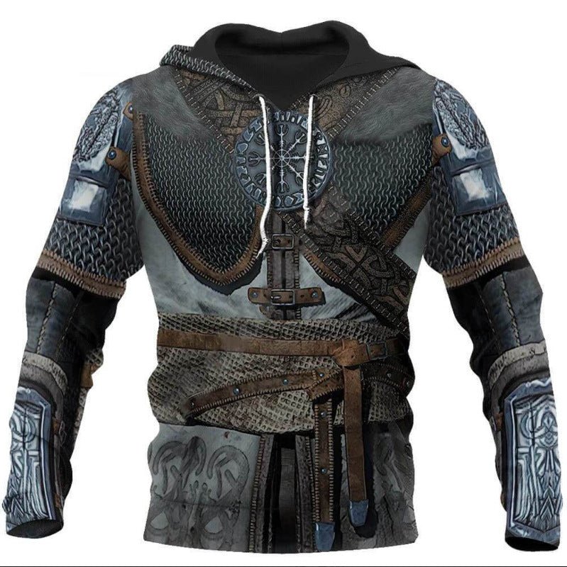 Ragnar Bolt - The Nevermore 3D Long Sleeve Hooded Sweater for Men – Unique Men's Fashion by Nevermore Lifestyle & Tech | 2XL WW23985LJ