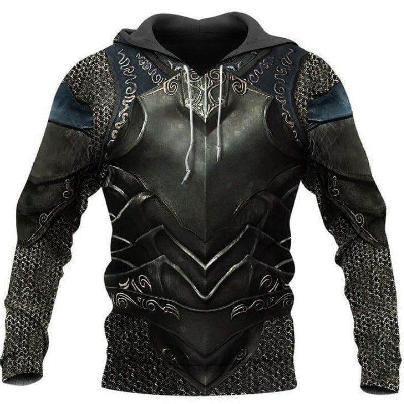 Ragnar Bolt - The Nevermore 3D Long Sleeve Hooded Sweater for Men – Unique Men's Fashion by Nevermore Lifestyle & Tech | 2XL WW23986LJ