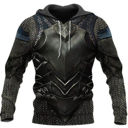 Ragnar Bolt - The Nevermore 3D Long Sleeve Hooded Sweater for Men – Unique Men's Fashion by Nevermore Lifestyle & Tech | 2XL WW23986LJ