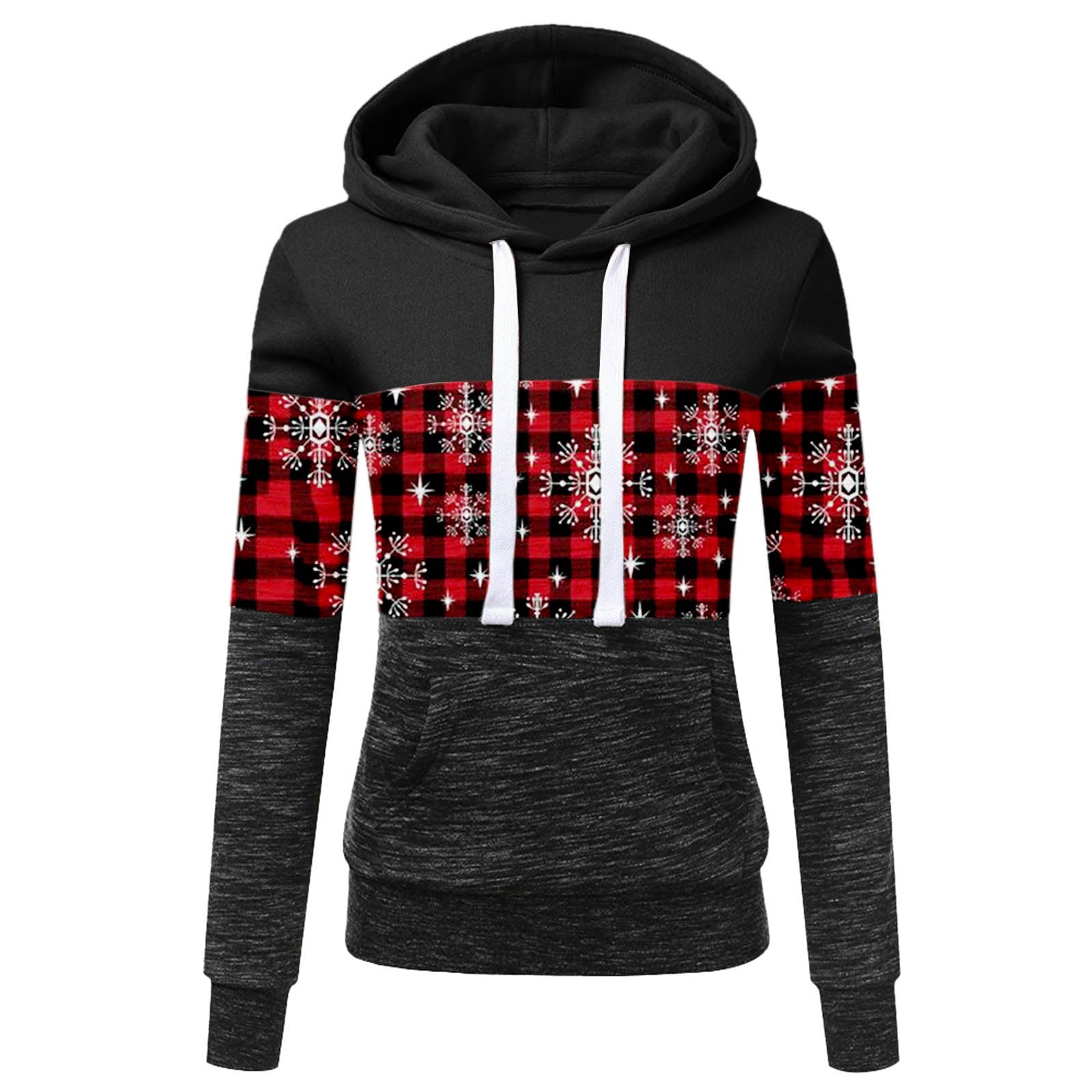 Rainbow Rosalind - The Nevermore Woman's Christmas Fleece Hooded Sweater – Unique Fashion for Women by Nevermore Lifestyle & Tech | 2XL Black