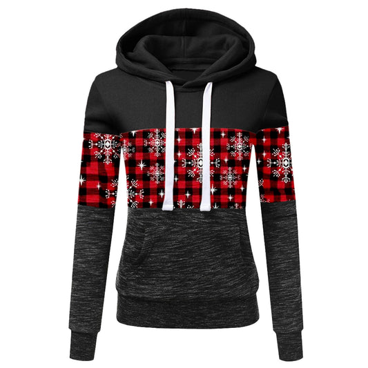 Rainbow Rosalind - The Nevermore Woman's Christmas Fleece Hooded Sweater – Unique Fashion for Women by Nevermore Lifestyle & Tech | 2XL Black