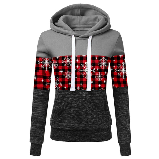 Rainbow Rosalind - The Nevermore Woman's Christmas Fleece Hooded Sweater – Unique Fashion for Women by Nevermore Lifestyle & Tech | 2XL Gray