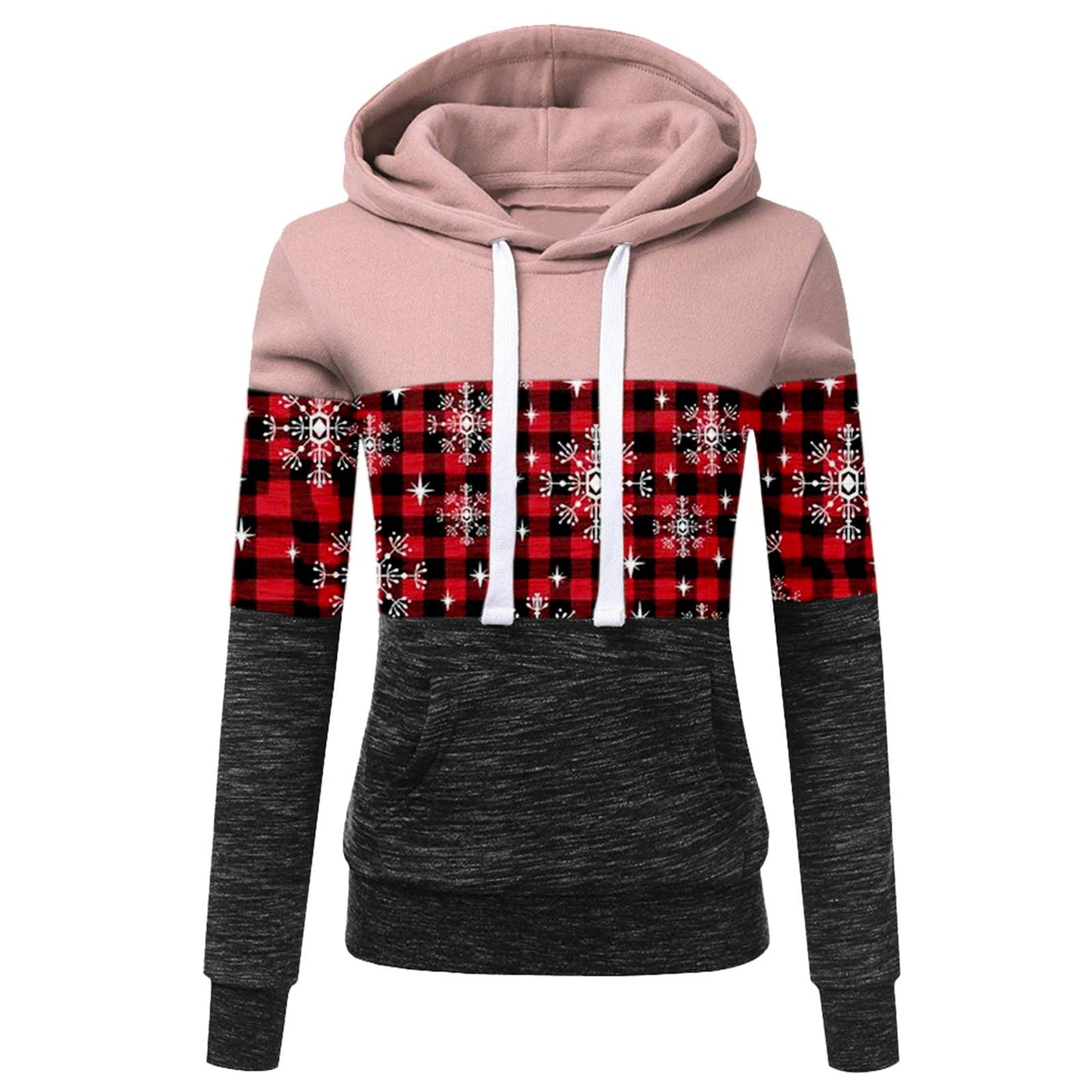 Rainbow Rosalind - The Nevermore Woman's Christmas Fleece Hooded Sweater – Unique Fashion for Women by Nevermore Lifestyle & Tech | 2XL Pink