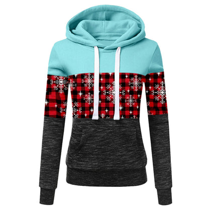 Rainbow Rosalind - The Nevermore Woman's Christmas Fleece Hooded Sweater – Unique Fashion for Women by Nevermore Lifestyle & Tech | 2XL Sky Blue