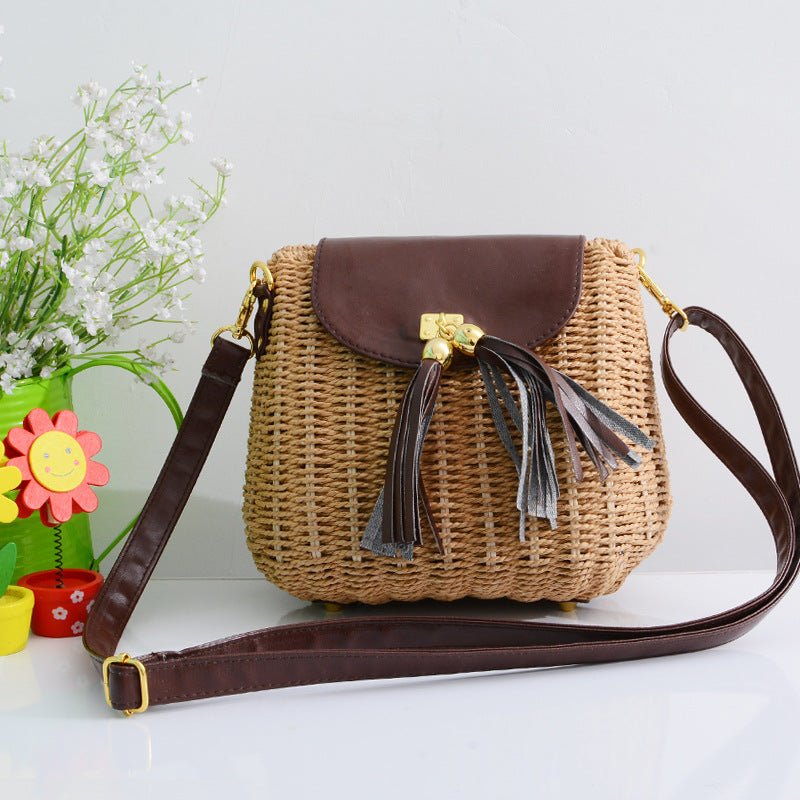 Rattan Crossbody Bag – Kyoto Drift by The Nevermore – Unique Accessories by The Nevermore | Camel