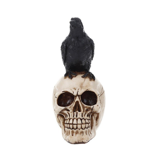 Raven and Skull - The Nevermore Gothic Home Decor – Unique Gothic Home Decor by Nevermore Lifestyle & Tech | White