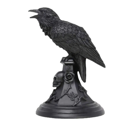 Raven - The Nevermore Gothic Candle Holder Ornament – Unique Home Decor by Nevermore Lifestyle & Tech | Crow