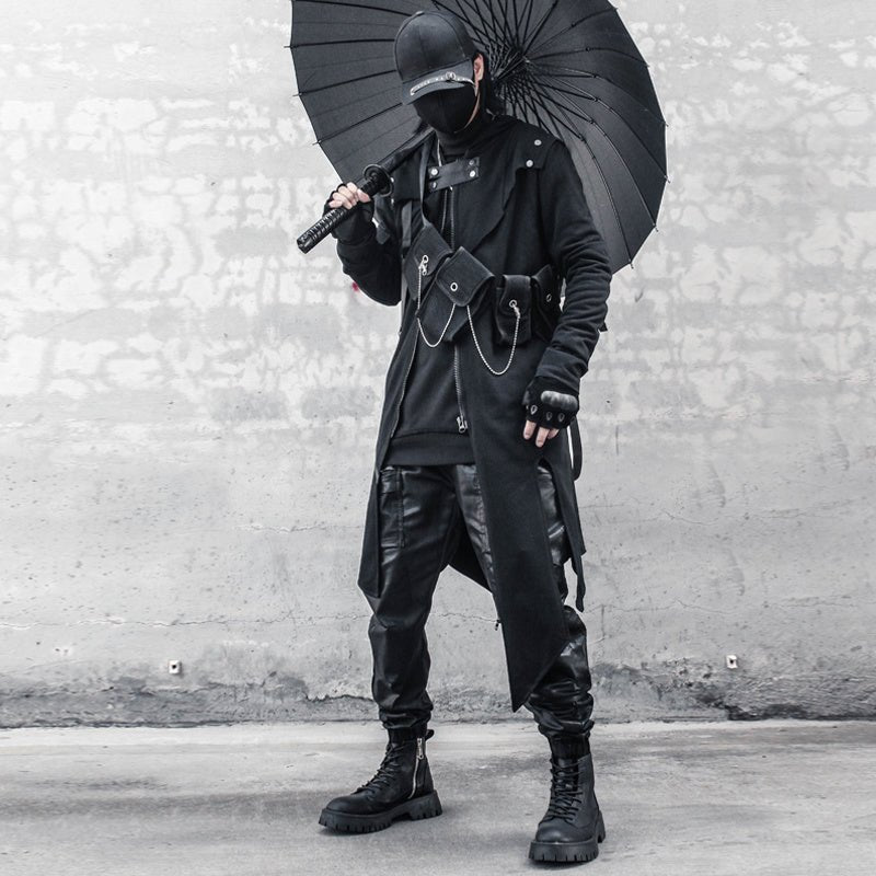 Raventhorn – Slim Black Coat by The Nevermore – Unique Gothic Fashion for Men by Nevermore Lifestyle & Tech | 2XL Black