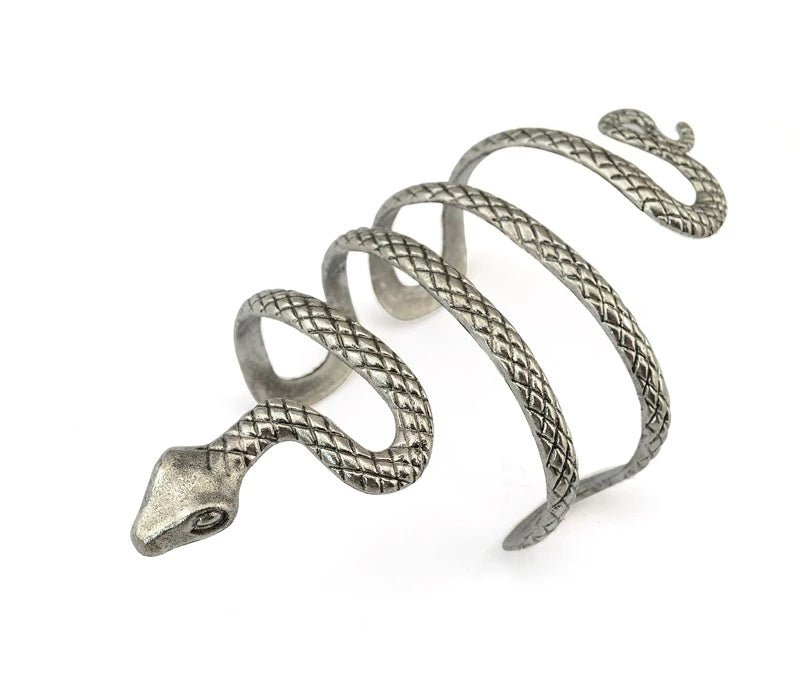 Ravenveil – Silver Snake Bangle by The Nevermore – Unique Jewelry by Nevermore Lifestyle & Tech | Silver