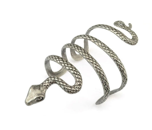 Ravenveil – Silver Snake Bangle by The Nevermore – Unique Jewelry by Nevermore Lifestyle & Tech | Silver