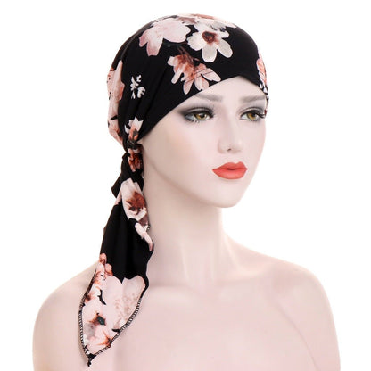Red Brook - Floral Headscarf by The Nevermore – Unique Boho Accessories by Nevermore Lifestyle & Tech | Black