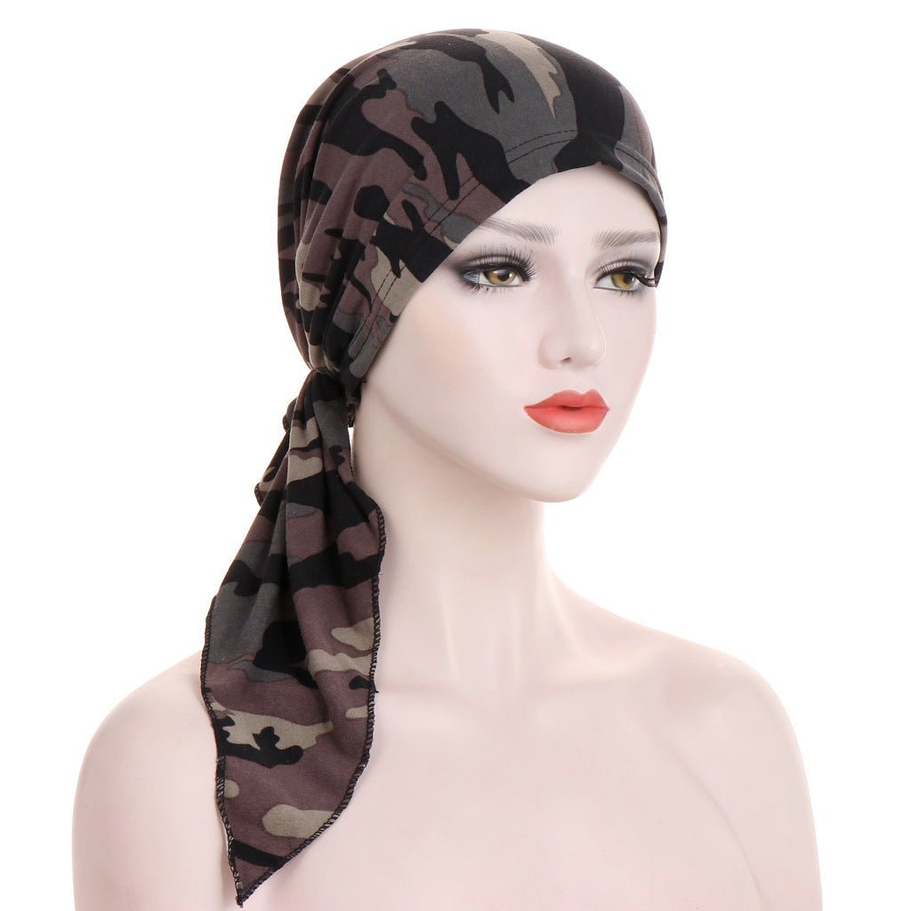 Red Brook - Floral Headscarf by The Nevermore – Unique Boho Accessories by Nevermore Lifestyle & Tech | Black camouflage